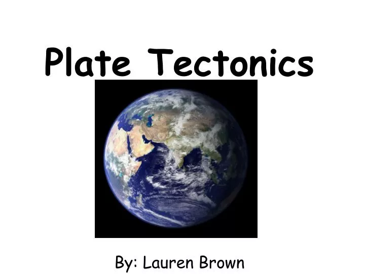 plate tectonics