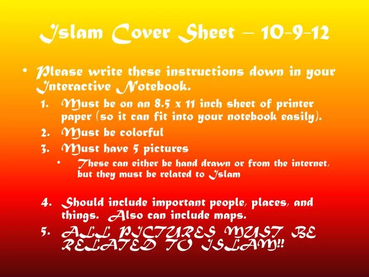 islam cover sheet 10 9 12