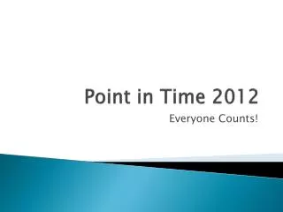 Point in Time 2012