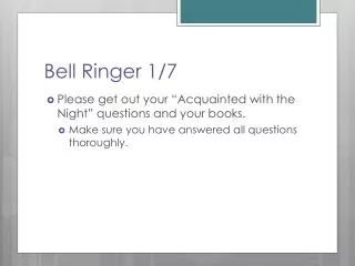 Bell Ringer 1/7