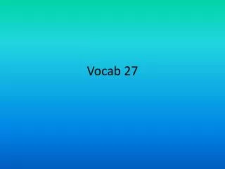 Vocab 27