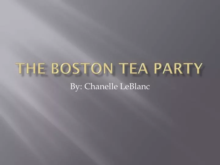 the boston tea party