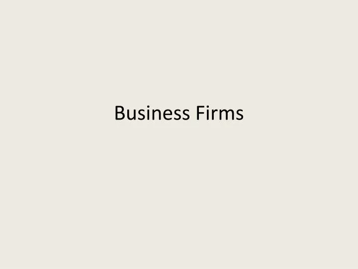 business firms