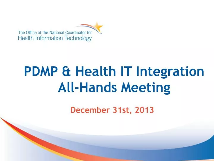pdmp health it integration all hands meeting