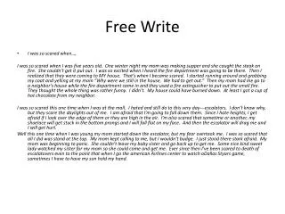 free write