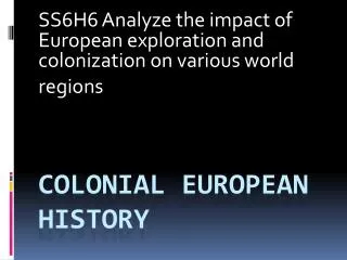 Colonial European history