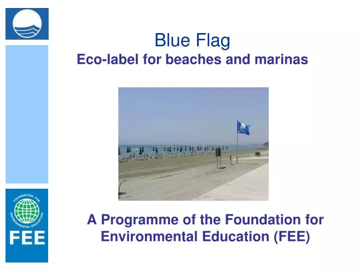 blue flag eco label for beaches and marinas