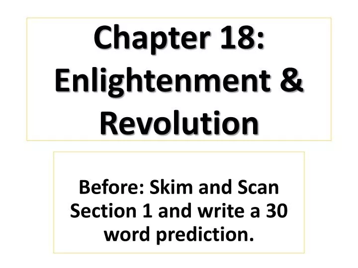 chapter 18 enlightenment revolution