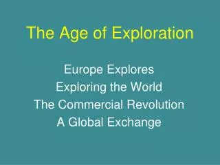 the age of exploration