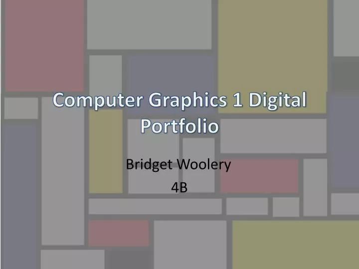 computer graphics 1 digital portfolio