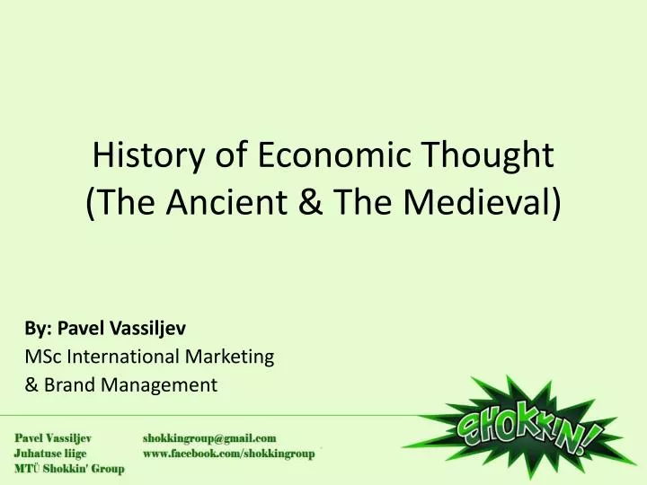 history of economic thought the ancient the medieval