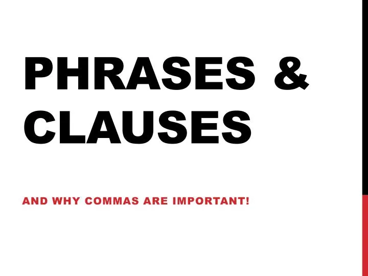 phrases clauses