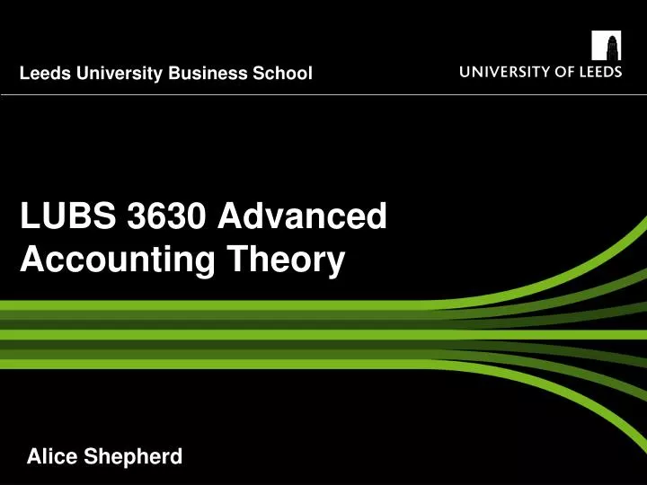 lubs 3630 advanced accounting theory