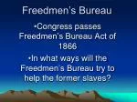 Freedmen’s Bureau - slide 1