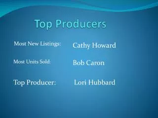 Top Producers