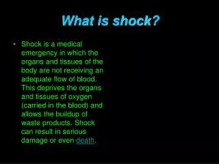 What is shock?