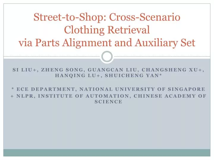 street to shop cross scenario clothing retrieval via parts alignment and auxiliary set