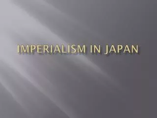 Imperialism in Japan