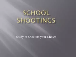 School Shootings