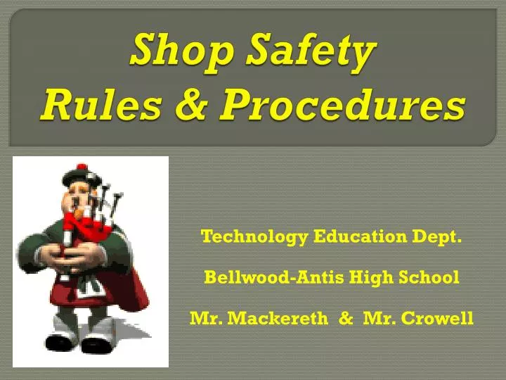 shop safety rules procedures