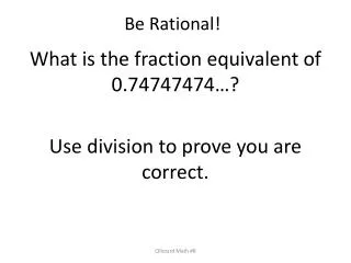 be rational
