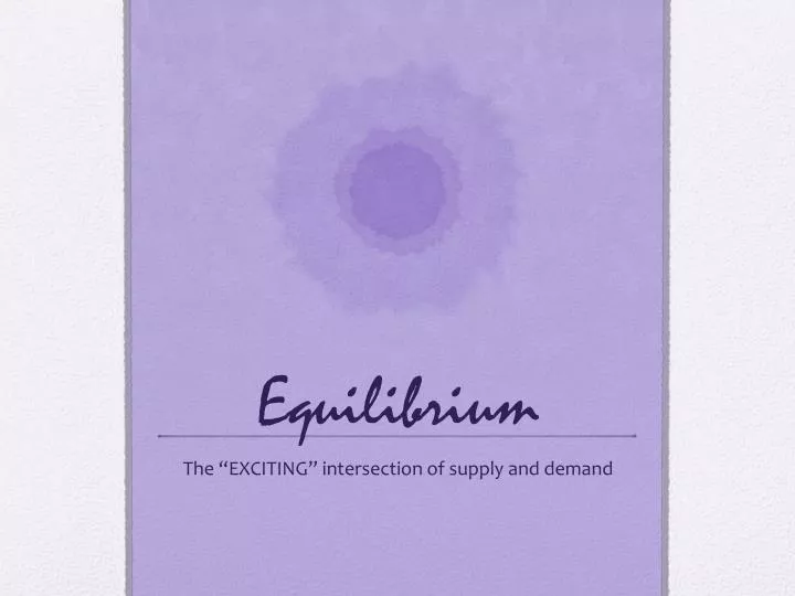 equilibrium