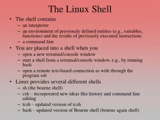 The Linux Shell
