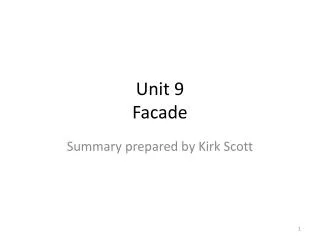 Unit 9 Facade