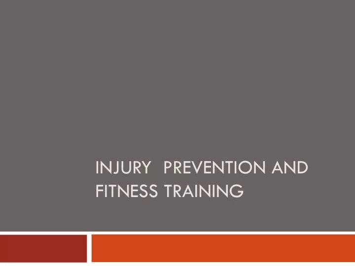 injury prevention and fitness training