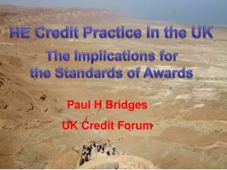 Paul H Bridges UK Credit Forum