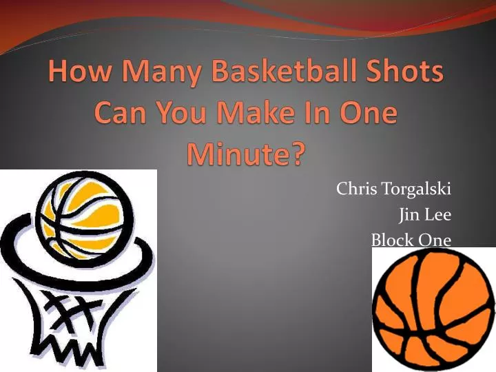 how many basketball shots can you make in one minute
