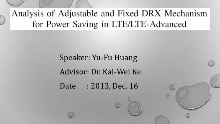 speaker yu fu huang advisor dr kai wei ke date 2013 dec 16