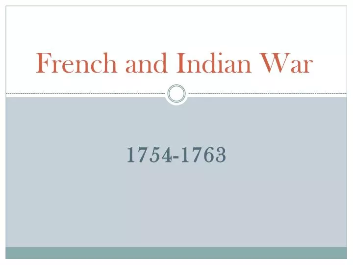 french and indian war