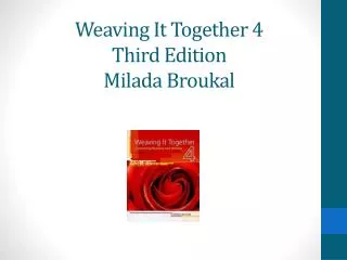 Weaving It Together 4 Third Edition Milada Broukal