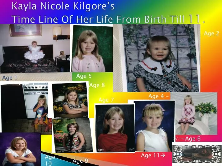 kayla nicole kilgore s time line of her life from birth till 11