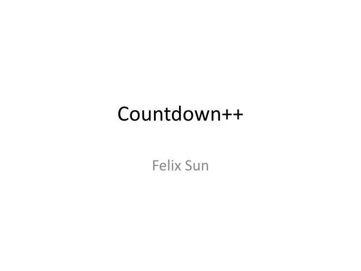 countdown