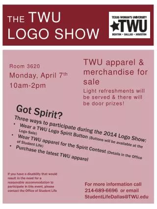 The TWU Logo Show