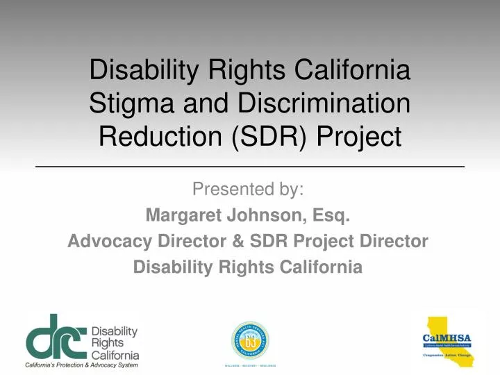 disability rights california stigma and discrimination reduction sdr project