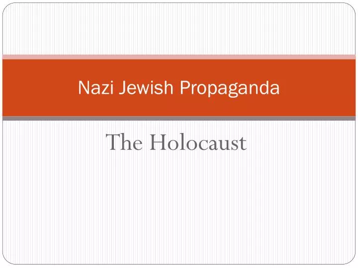 nazi jewish propaganda