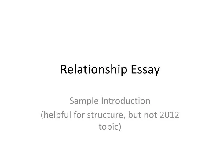 relationship essay