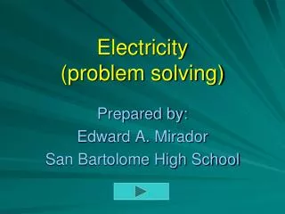 Electricity (problem solving)