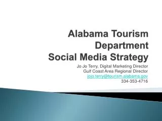 Alabama Tourism Department Social Media Strategy