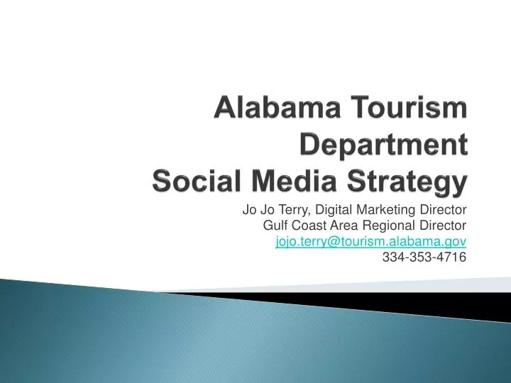 alabama tourism department social media strategy