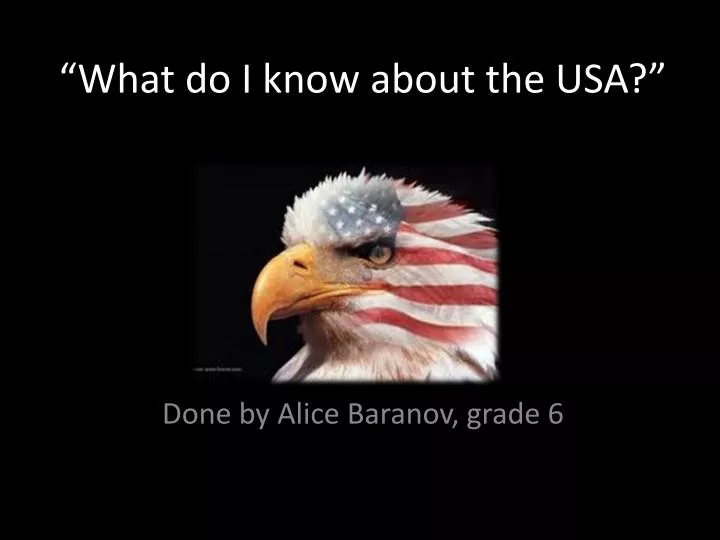 what do i know about the usa