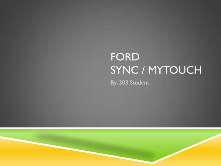 ford sync mytouch