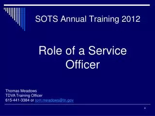 SOTS Annual Training 2012