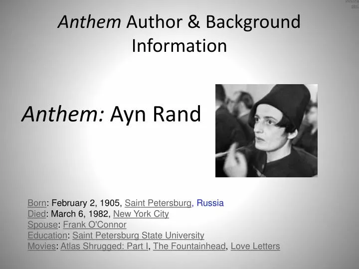 anthem author background information