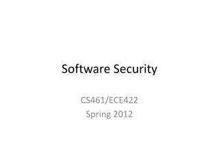 Software Security