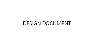 DESIGN DOCUMENT