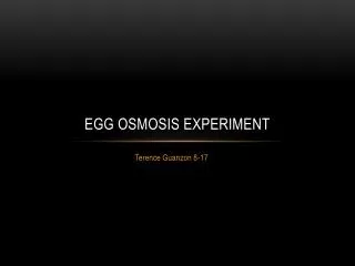 Egg Osmosis Experiment